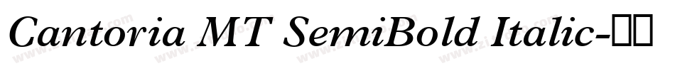 Cantoria MT SemiBold Italic字体转换